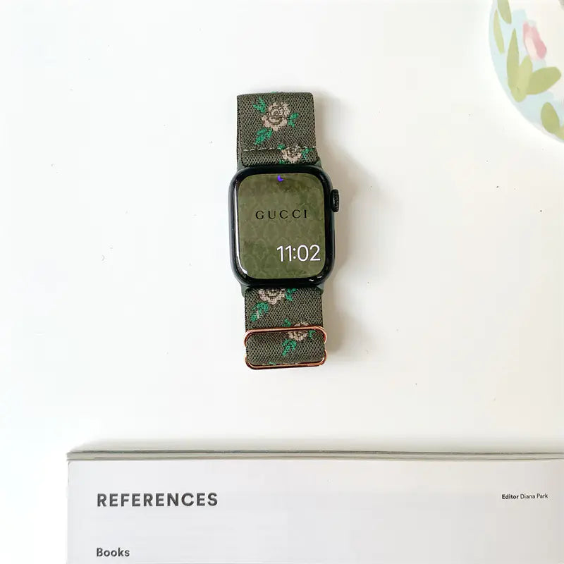 Floral Woven Apple Watch Band