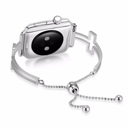Fashionable Metal Hollow Bracelet Watch Strap with Tassels