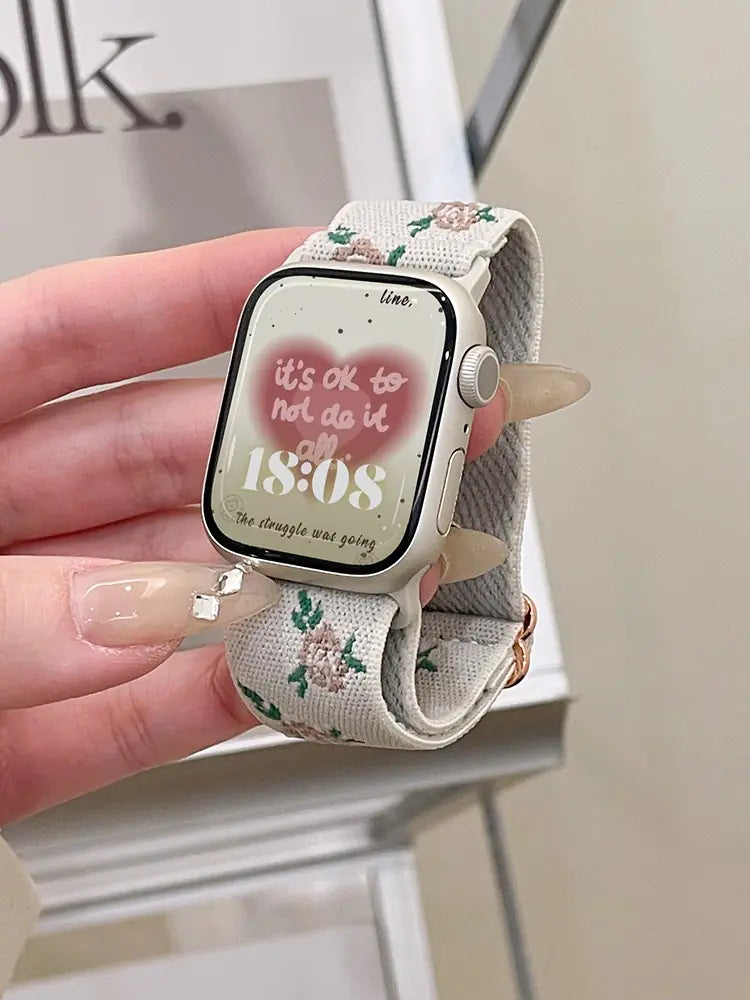 Floral Woven Band for Apple Watch Series 8