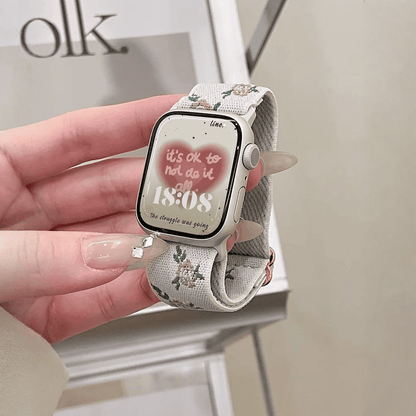 Floral Woven Apple Watch Band