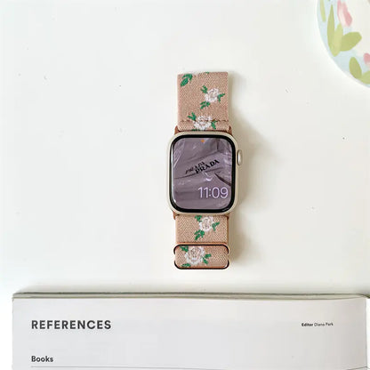 Floral Woven Band for Apple Watch Series 8