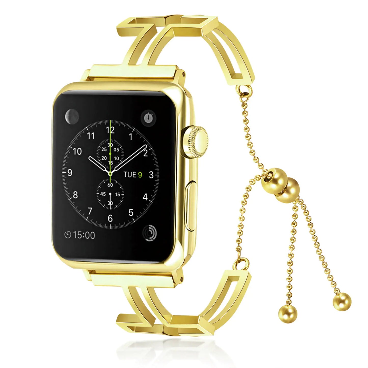 Fashionable Metal Hollow Bracelet Watch Strap with Tassels