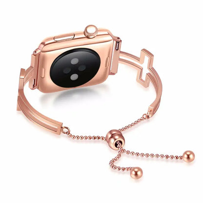 Fashionable Metal Hollow Bracelet Watch Strap with Tassels