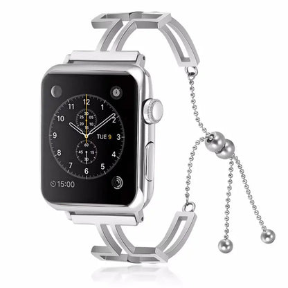 Fashionable Metal Hollow Bracelet Watch Strap with Tassels